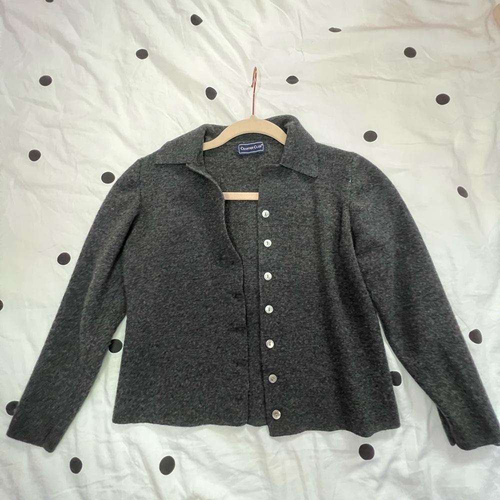 GRAY CROP TOP SWEATER- CHARTER CLUB SIZE XXSMALL